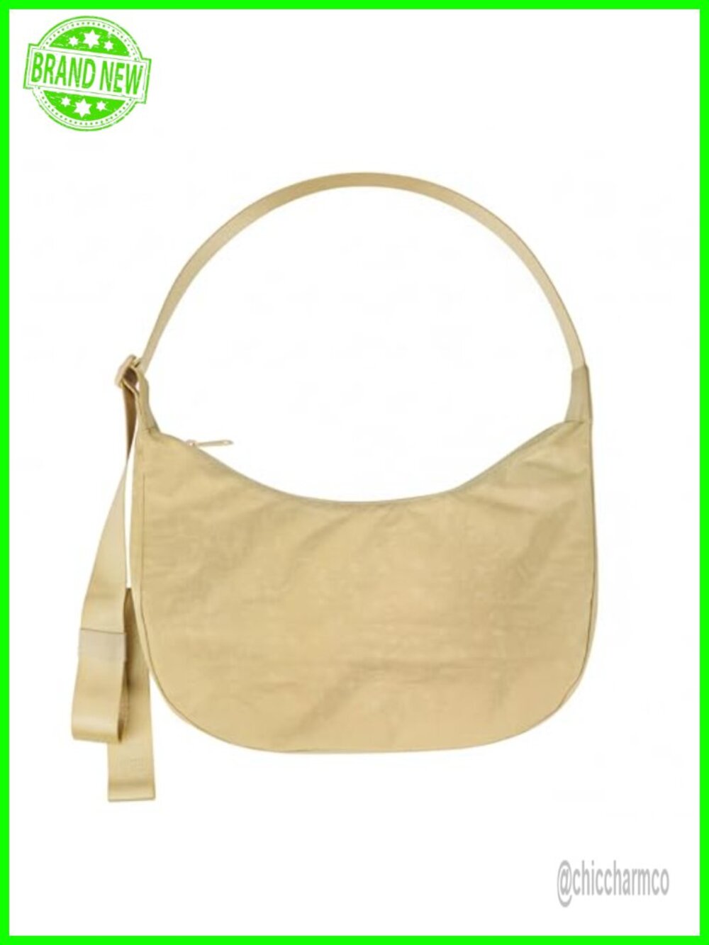 Nylon Crossbody Crescent Bag Slouchy Adjustable Strap Waterproof